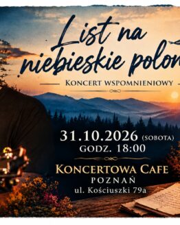 Bilet na koncert 31.10.2026 w Poznaniu