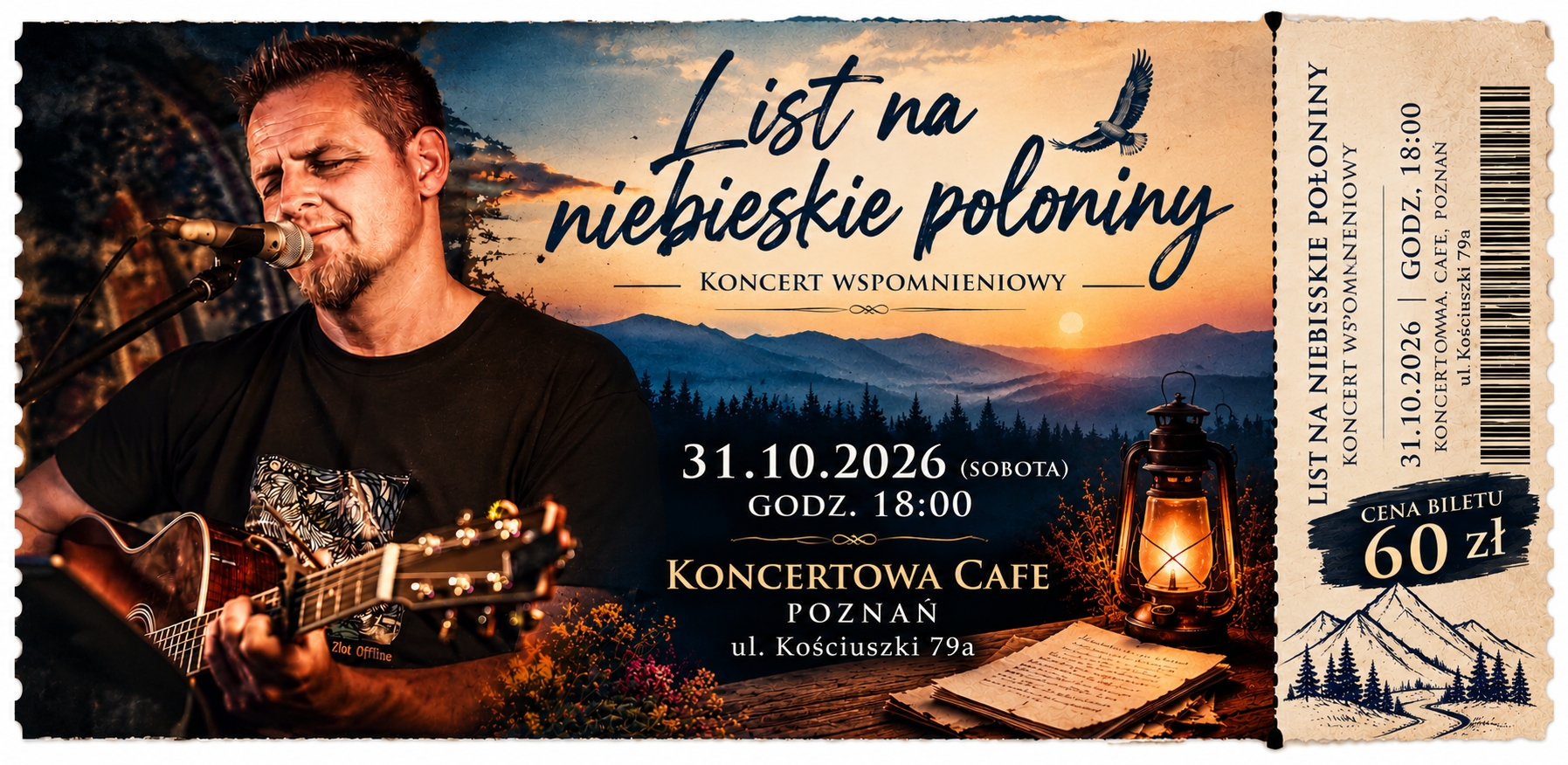 Bilet koncertowy List na niebieskie połoniny2 Bilet koncertowy List na niebieskie połoniny2
